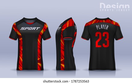 t-shirt sport design template, Soccer jersey mockup for football club. uniform front and back view.