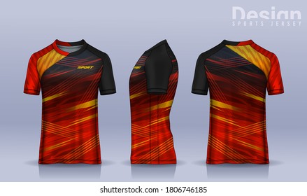 t-shirt sport design template, Soccer jersey mockup for football club. uniform front and back view.