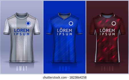 t-shirt sport design template, Soccer jersey mockup for football club. 