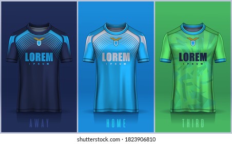 t-shirt sport design template, Soccer jersey mockup for football club. 