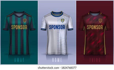 t-shirt sport design template, Soccer jersey mockup for football club. 