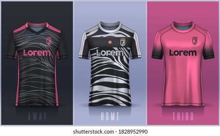 t-shirt sport design template, Soccer jersey mockup for football club. 