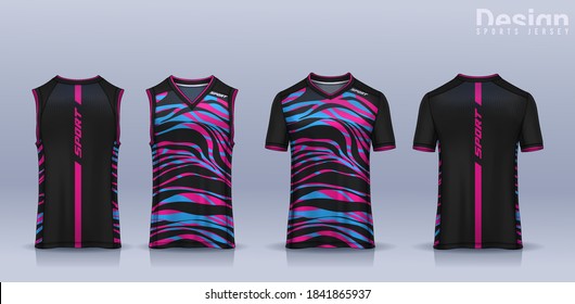 t-shirt sport design template, Soccer jersey mockup for football club, Running singlet,basketball Tank top.