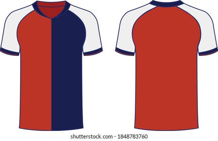 t-shirt sport design template, Soccer jersey mockup for football club. uniform front and back view. 