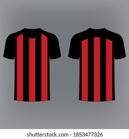 t-shirt sport design template, Soccer jersey mockup for football club. uniform front and back view. Serie A 2020/2021