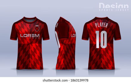 t-shirt sport design template, Soccer jersey mockup for football club. uniform front and back view.