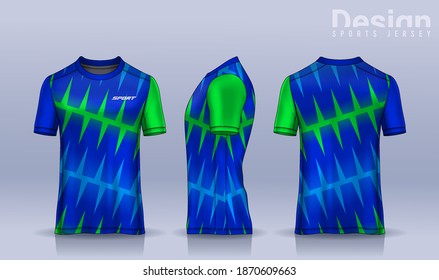 t-shirt sport design template, Soccer jersey mockup for football club. uniform front and back view.