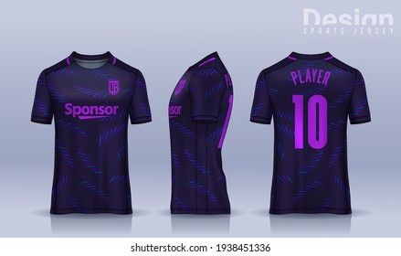 t-shirt sport design template, Soccer jersey mockup for football club. uniform front and back view.