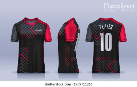 t-shirt sport design template, Soccer jersey mockup for football club. uniform front and back view.