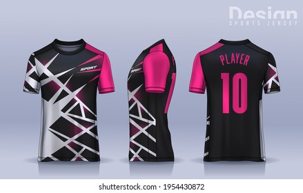 t-shirt sport design template, Soccer jersey mockup for football club. uniform front and back view.