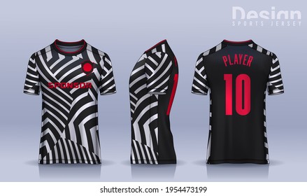t-shirt sport design template, Soccer jersey mockup for football club. uniform front and back view.