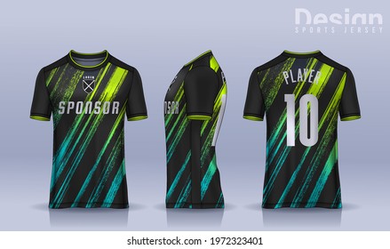 t-shirt sport design template, Soccer jersey mockup for football club. uniform front and back view.