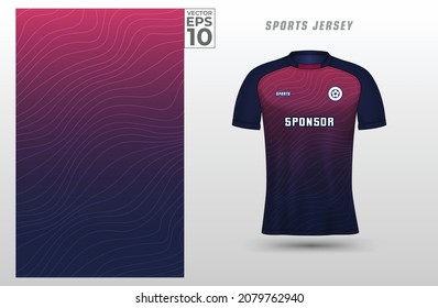 T-shirt sport design template for soccer jersey. Sport uniform in front view. Tshirt mock up for sport club. Vector Illustration.