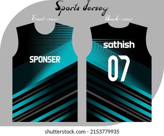 t-shirt sport design template, Soccer jersey mockup for football club. uniform front and back view.