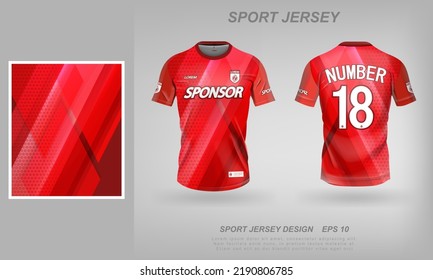 t-shirt sport design template, Soccer jersey mockup for football club. uniform front and back view.