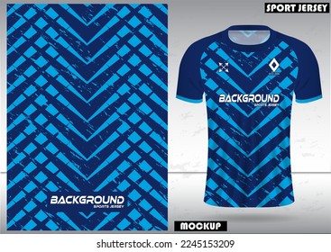 T-shirt sport design template, soccer jersey mockup for soccer club. Uniform front and back view