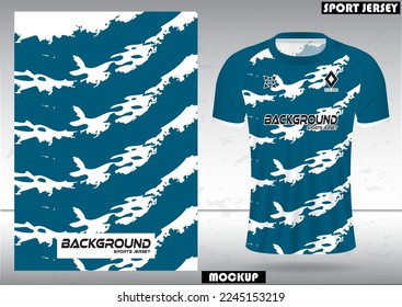 T-shirt sport design template, soccer jersey mockup for soccer club. Uniform front and back view
