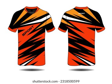t-shirt sport design template, Soccer jersey mockup for football club. uniform front and back view.