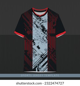 t-shirt sport design template, Soccer jersey mockup for football club. 