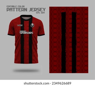 T-shirt sport design template for soccer jersey. Sport uniform in front view. Tshirt mock up for sport club. Vector Illustration