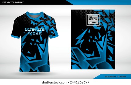 t-shirt sport design template, Soccer jersey mockup for football esport. uniform front view