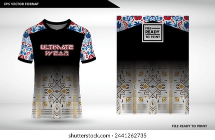 t-shirt sport design template, Soccer jersey mockup for football esport. uniform front view