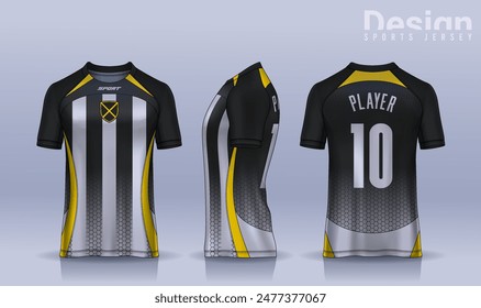 t-shirt sport design template, Soccer jersey mockup for football club. uniform front and back view.