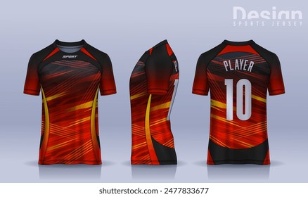 t-shirt sport design template, Soccer jersey mockup for football club. uniform front and back view.