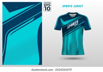 T-shirt sport design template for soccer, badminton, or volleyball jersey. Sport uniform in front view. Tshirt mock up for sport club. Vector Illustration