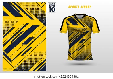 Plantilla de diseño deportivo de camiseta para camiseta de fútbol, bádminton o voleibol. Uniforme deportivo en la vista frontal. Maqueta de camiseta para el club deportivo. Ilustración vectorial