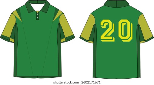 Tshirt sport design template soccer jersey mockup for football club uniform front and back