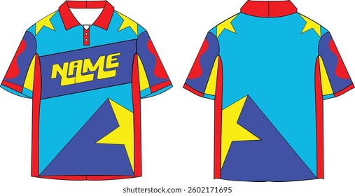 Tshirt sport design template soccer jersey mockup for football club uniform front and back