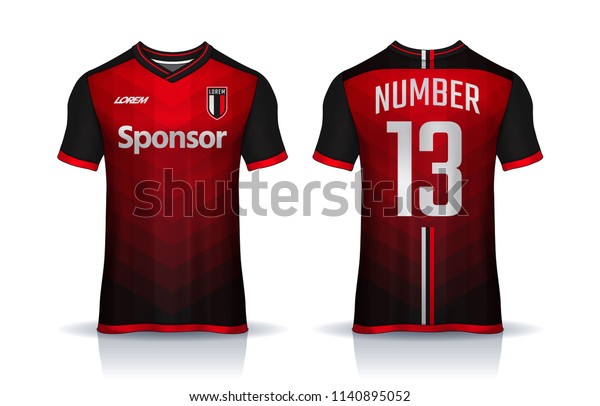 Tshirt Sport Design Template Soccer Jersey Stock Vector Royalty Free 1140895052