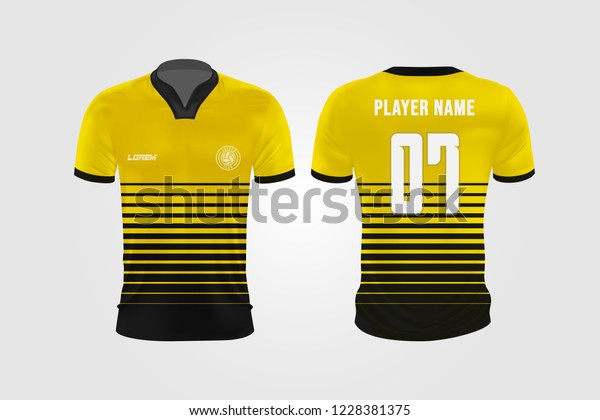 Download Tshirt Sport Design Template Soccer Jersey Stock Vector Royalty Free 1228381375