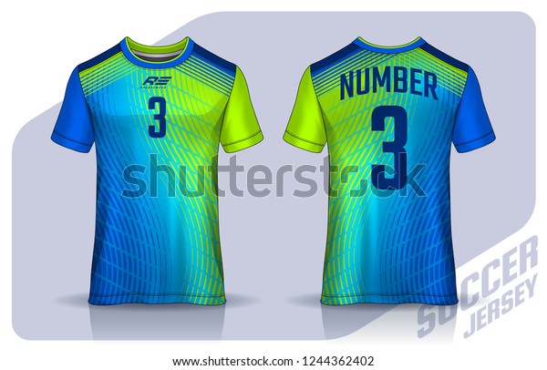 Download Tshirt Sport Design Template Soccer Jersey Stock Vector Royalty Free 1244362402