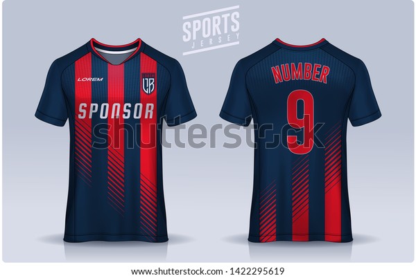 t-shirt sport design
template, Soccer jersey mockup for football club. uniform front and
back view.