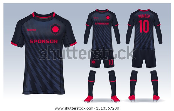 t-shirt sport design\
template, Soccer jersey mockup for football club. uniform front and\
back view.