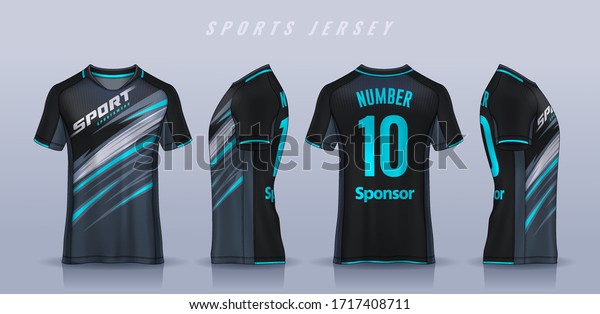 t-shirt sport design
template, Soccer jersey mockup for football club. uniform front and
back view.