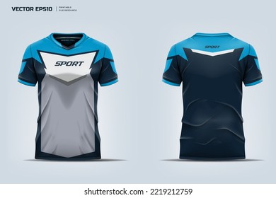 t-shirt sport design template. v neck Soccer jersey mockup and design include. Printable files.