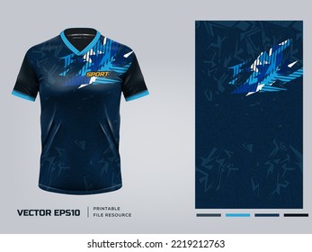 t-shirt sport design template. v neck Soccer jersey mockup and design include. Printable files.