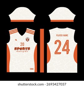 Plantilla de diseño deportivo de camiseta . Ilustración vectorial