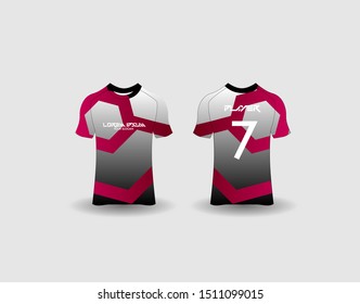 t-shirt sport design template,Soccer or football jersey mockup,uniform front and back view.