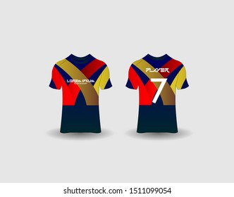 t-shirt sport design template,Soccer or football jersey mockup,uniform front and back view.
