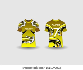 t-shirt sport design template,Soccer or football jersey mockup,uniform front and back view.