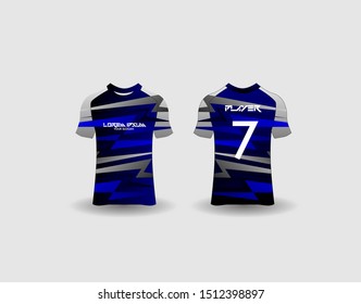 t-shirt sport design template,Soccer or football jersey mockup,uniform front and back view.
