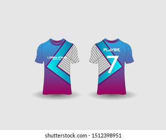 t-shirt sport design template,Soccer or football jersey mockup,uniform front and back view.
