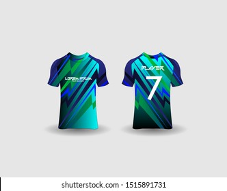 t-shirt sport design template,Soccer or football jersey mockup,uniform front and back view.