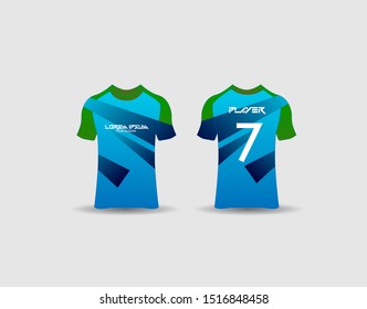 t-shirt sport design template,Soccer or football jersey mockup,uniform front and back view.