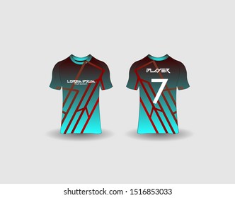 t-shirt sport design template,Soccer or football jersey mockup,uniform front and back view.