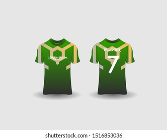 t-shirt sport design template,Soccer or football jersey mockup,uniform front and back view.